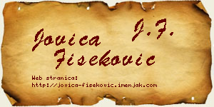 Jovica Fišeković vizit kartica